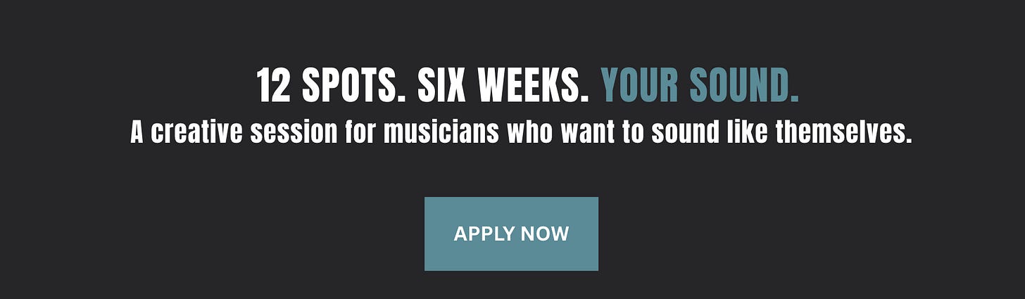 12 spots. Six weeks. Your sound. Apply now.